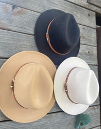 Panama Felt w/Leather Belt Hat