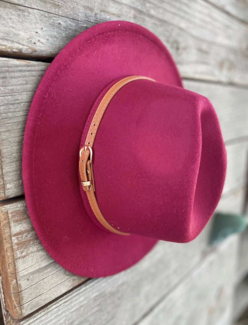 Panama Felt w/Leather Belt Hat