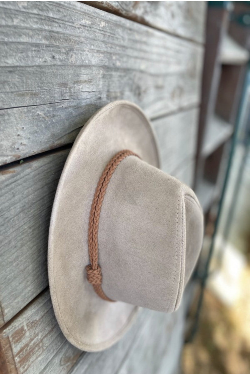 Chic Suede Panama Hat