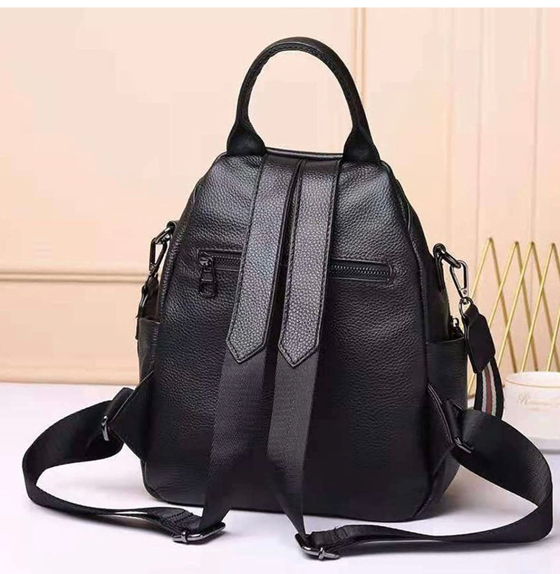 Fossil Small Black Leather Mini Backpack Purse | eBay