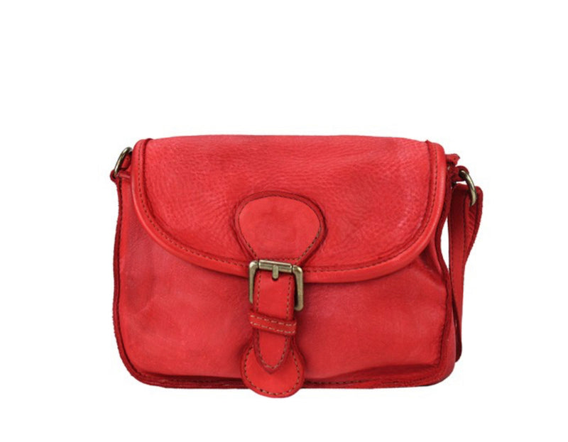 Ruthie Red Leather Crossbody